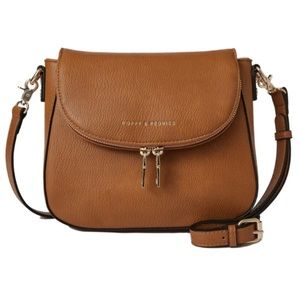 Poppy and Peonies Brand New with Tags Cognac Mini Downtown Bag Purse